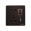 MULTI SOCKET + 2 PIN WITH NEON + USB
